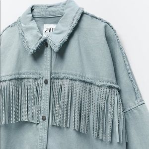Zara Shiny Fringe Jacket